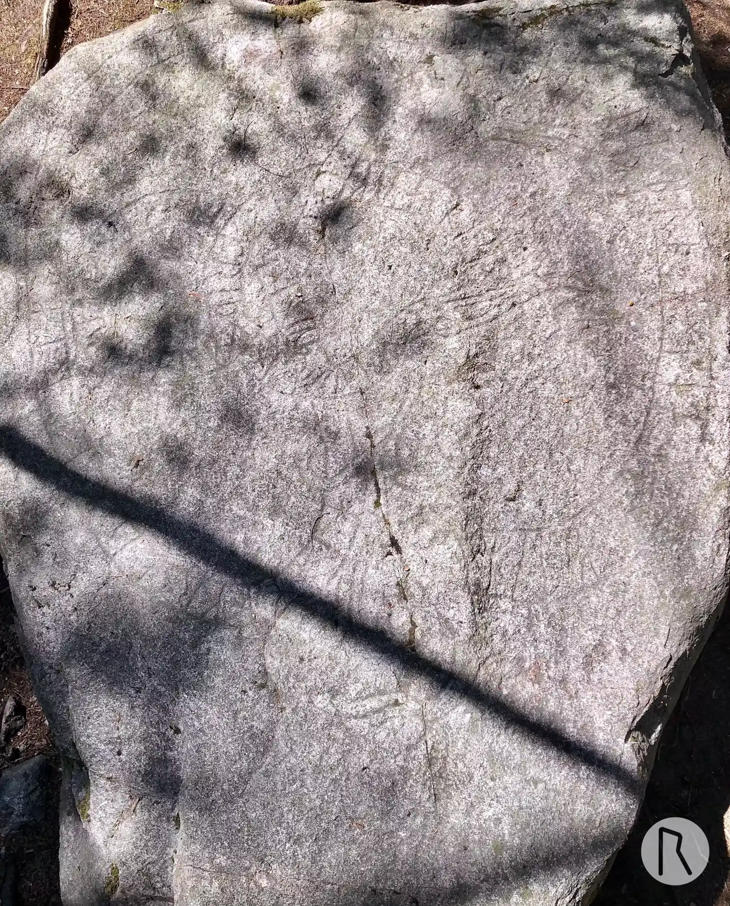 Runic rock inscription Jarlabankes sten, U101, L2015:4996 in Sollentuna parish, Sollentuna municipality