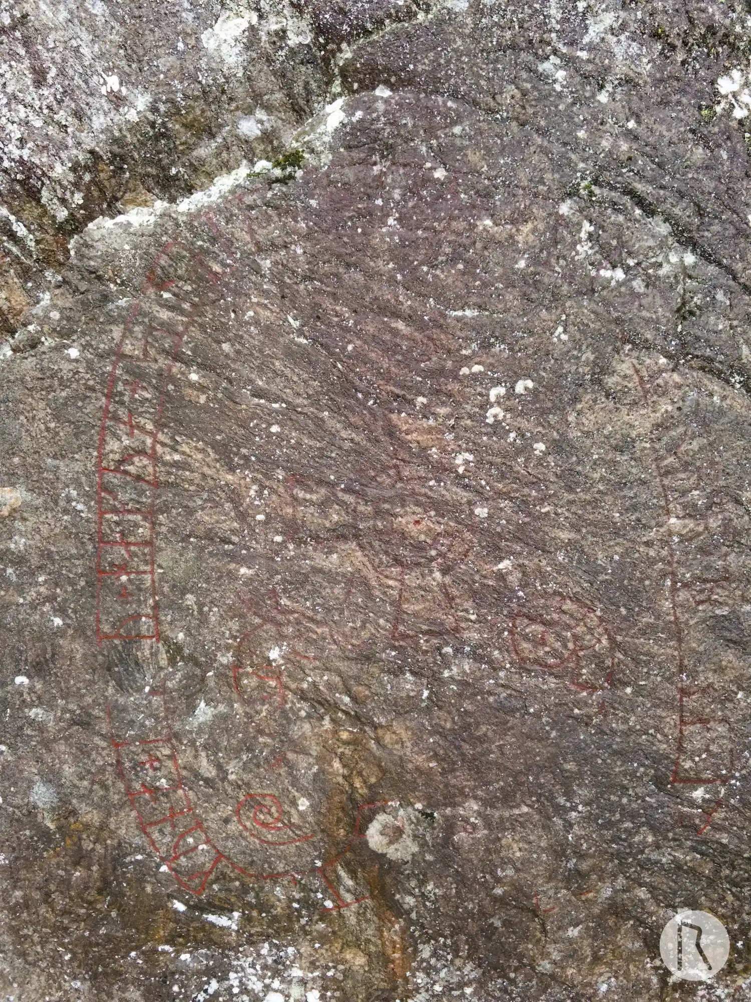 Runenfelsinschrift Runmarsvreten, SöSb1965;19, L2014:8994 in Österhaninge kirchspiel, Haninge gemeinde