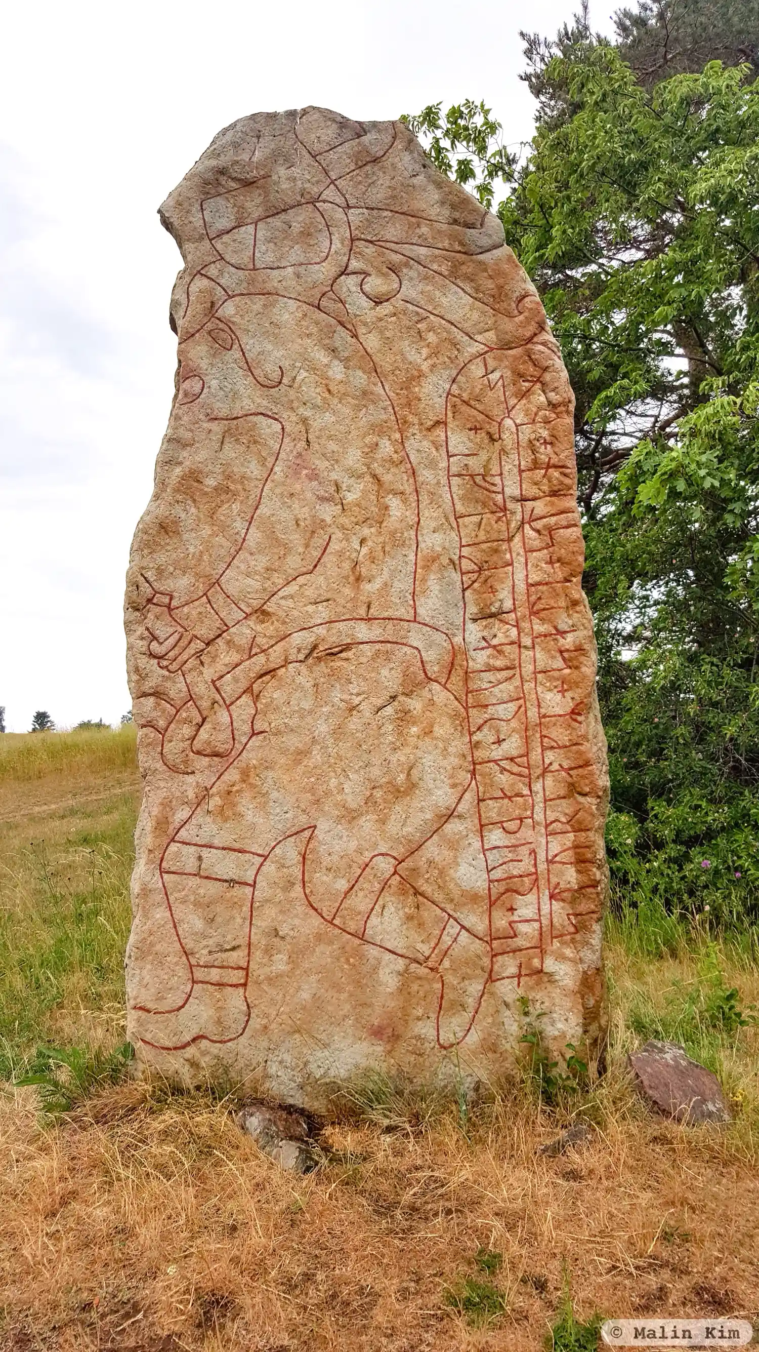 Rune-stone Källby hallar, Vg56, L1962:7447 in Källby parish, Götene municipality