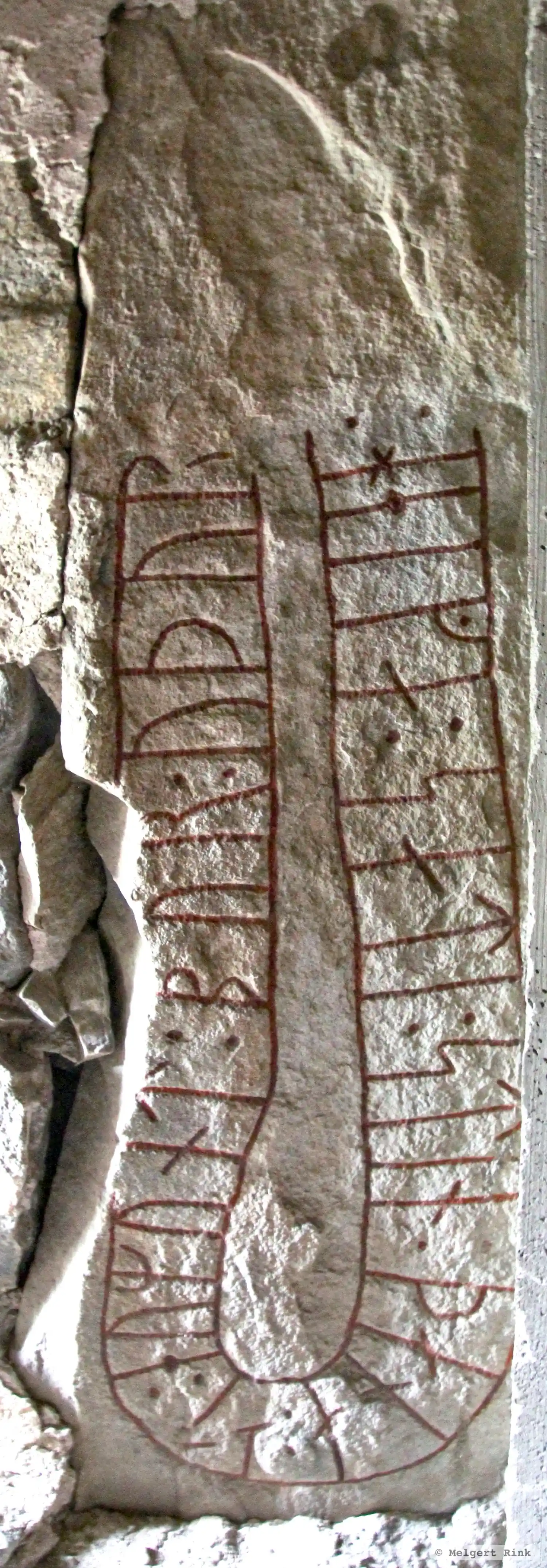 Rune-stone Sm105, L1973:9823 in Vetlanda parish, Vetlanda municipality