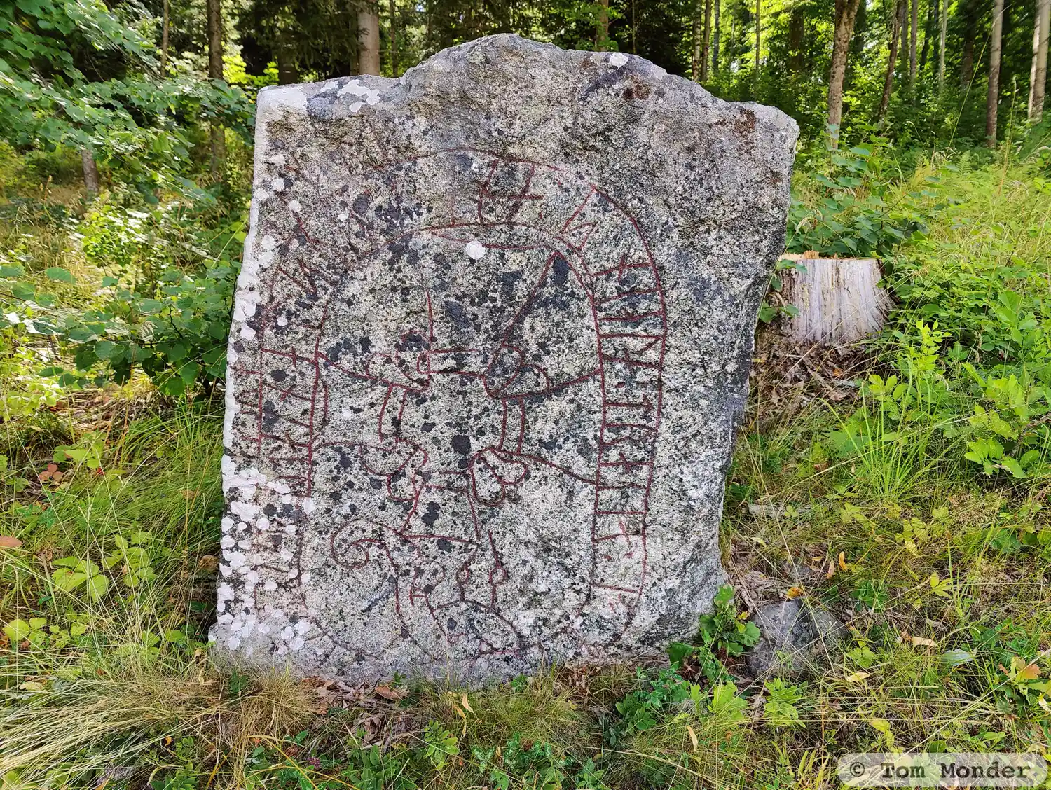 Piedra rúnica Sö163, L1985:5498 en Bärbo parroquia, Nyköping municipio