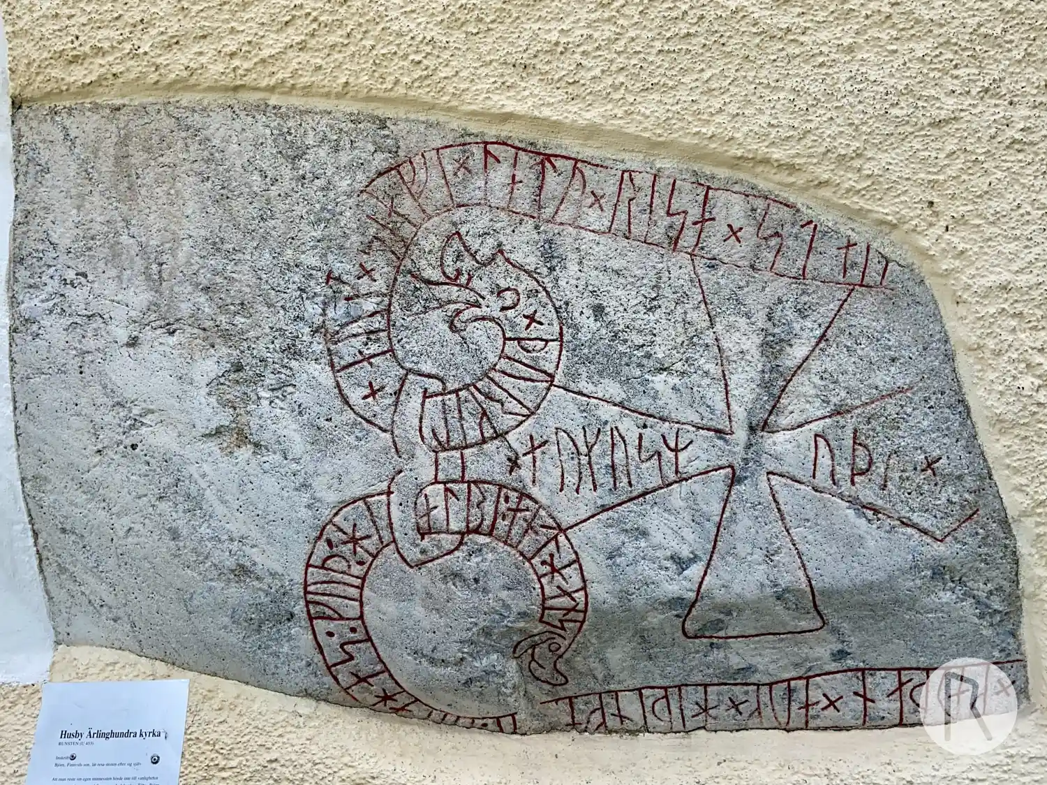 Rune-stone U435, L2016:1608 in Husby-Ärlinghundra parish, Sigtuna municipality