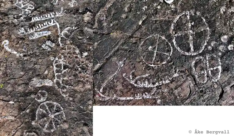 Fotografi av Hällristning, L1959:685 taget av Åke Bergvall