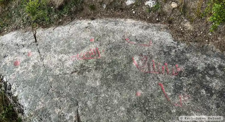 Fotografi av Hällristning, L1969:6665 taget av Karl-Johan Enlund