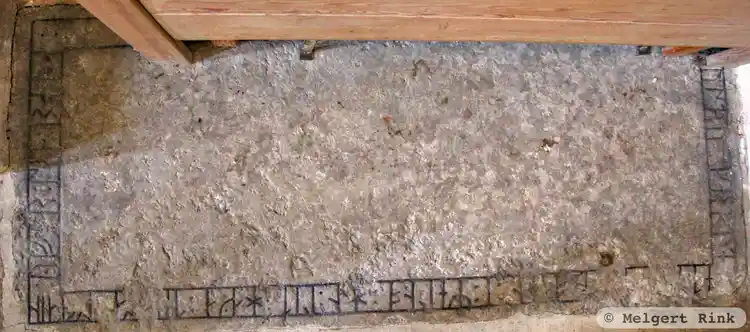 Fotografi av Runristning i gravkontext G174, L1975:1340 taget av Melgert Rink