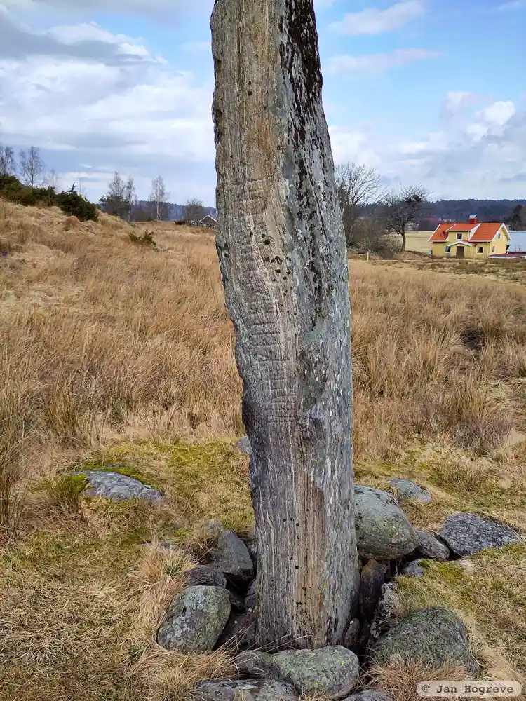 Fotografi av Runsten Hogastenen eller Ramunds häll, BoPeterson1992, L1968:8656 taget av Jan Hogreve