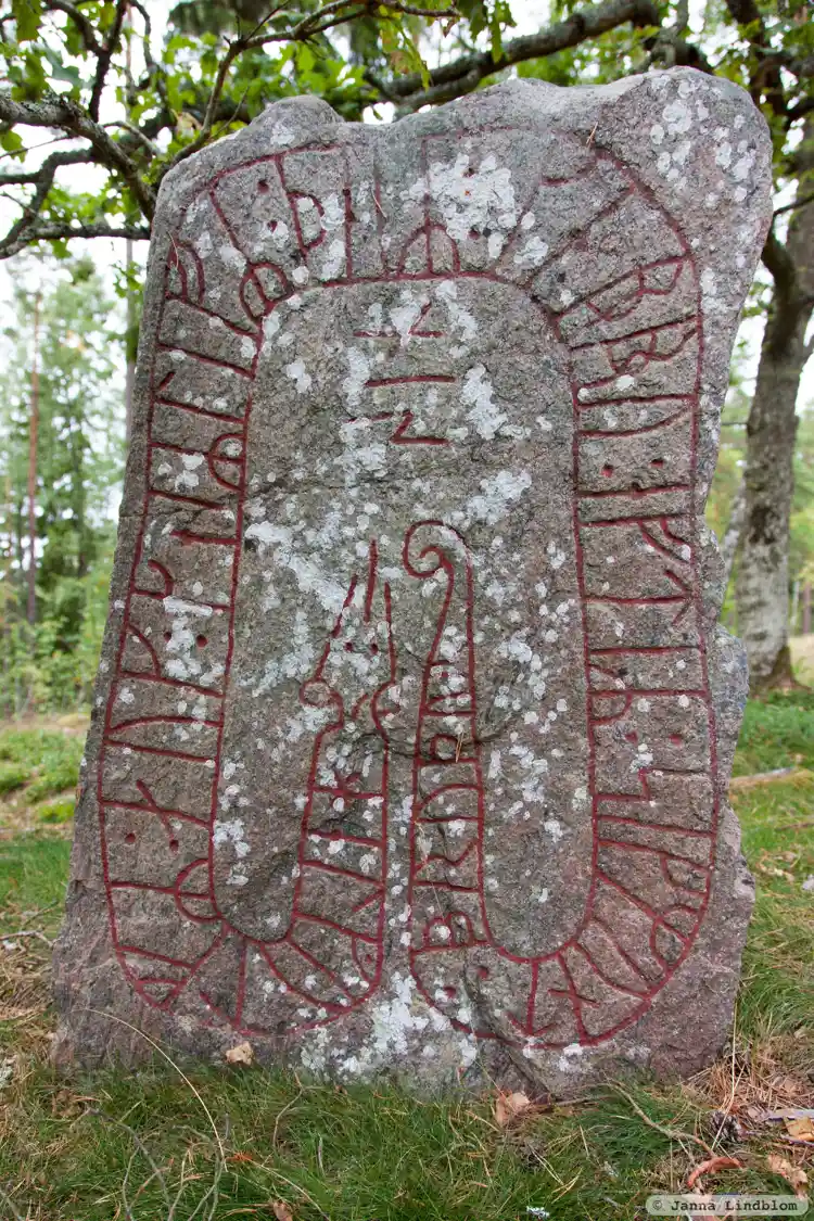 Fotografi av Runsten Kung Sigges sten, Nä31, L2004:2887 taget av Janna Lindblom